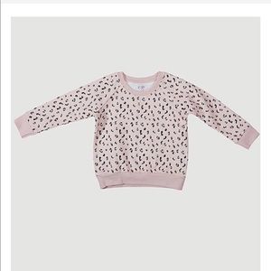 Giggle pink leopard Sweatsuit toP
